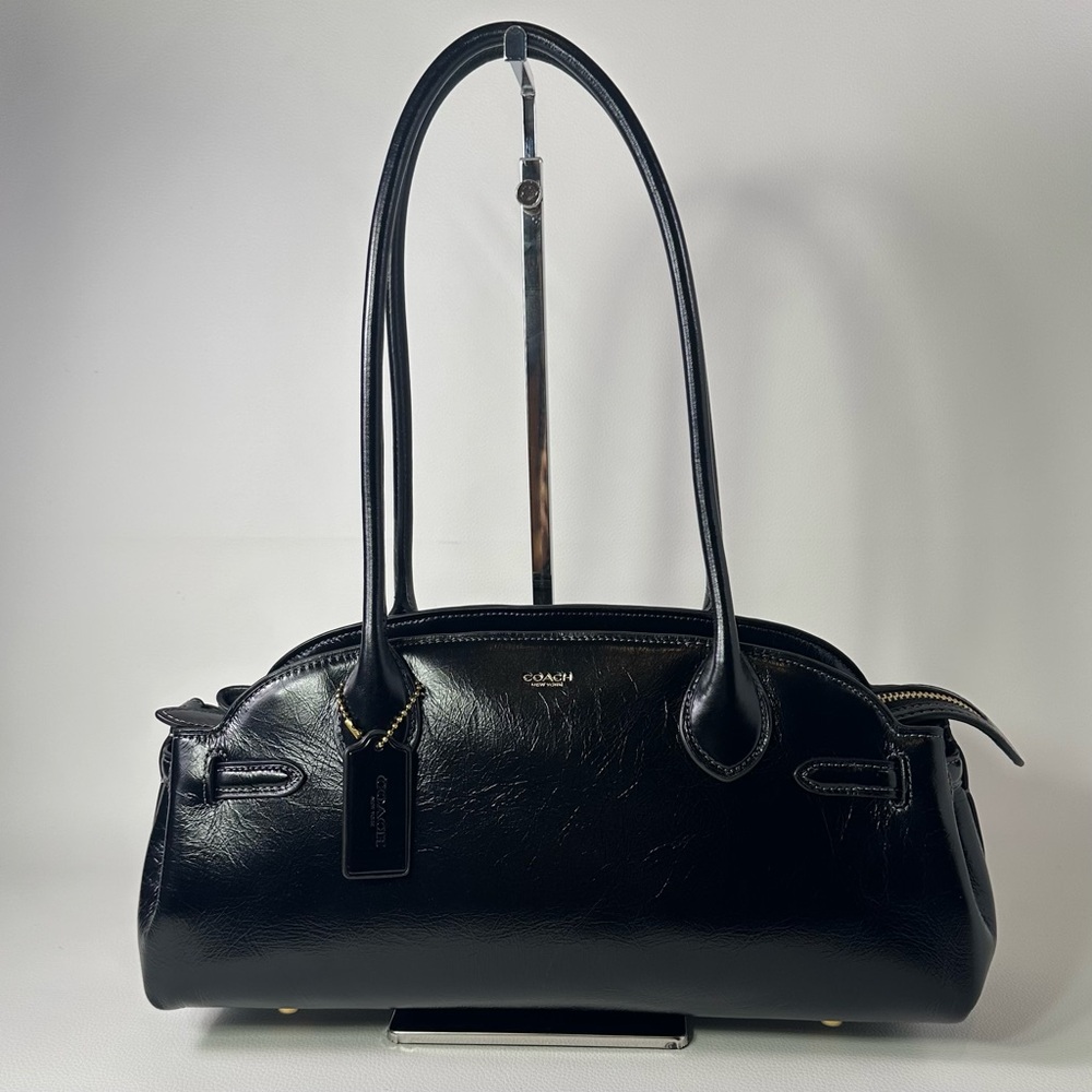 Coach Black Leather Shoulder Bag